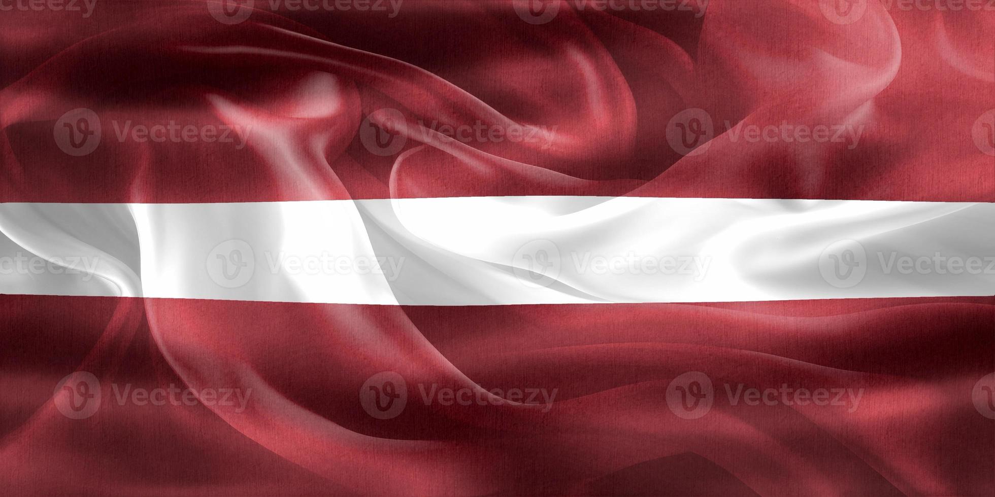 3D-Illustration of a Latvia flag - realistic waving fabric flag photo