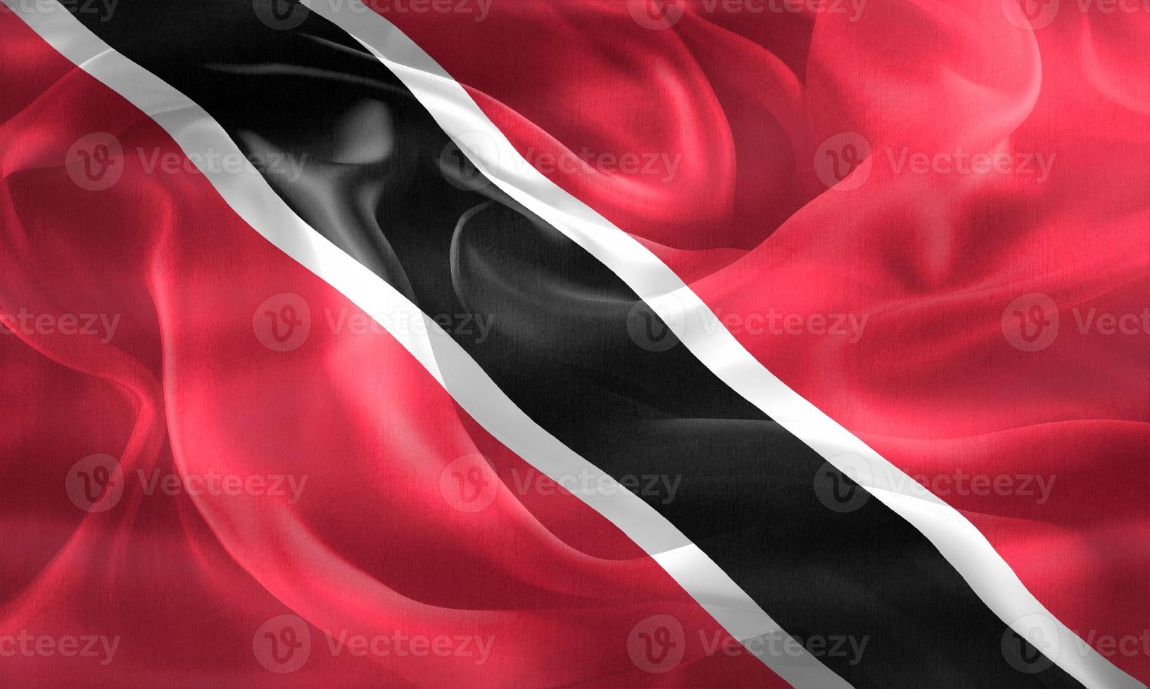 3D-Illustration of a Trinidad and Tobago flag - realistic waving fabric flag photo