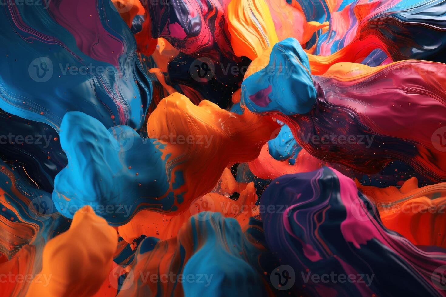 Abstract and fluid colors in different shades created with technology. photo