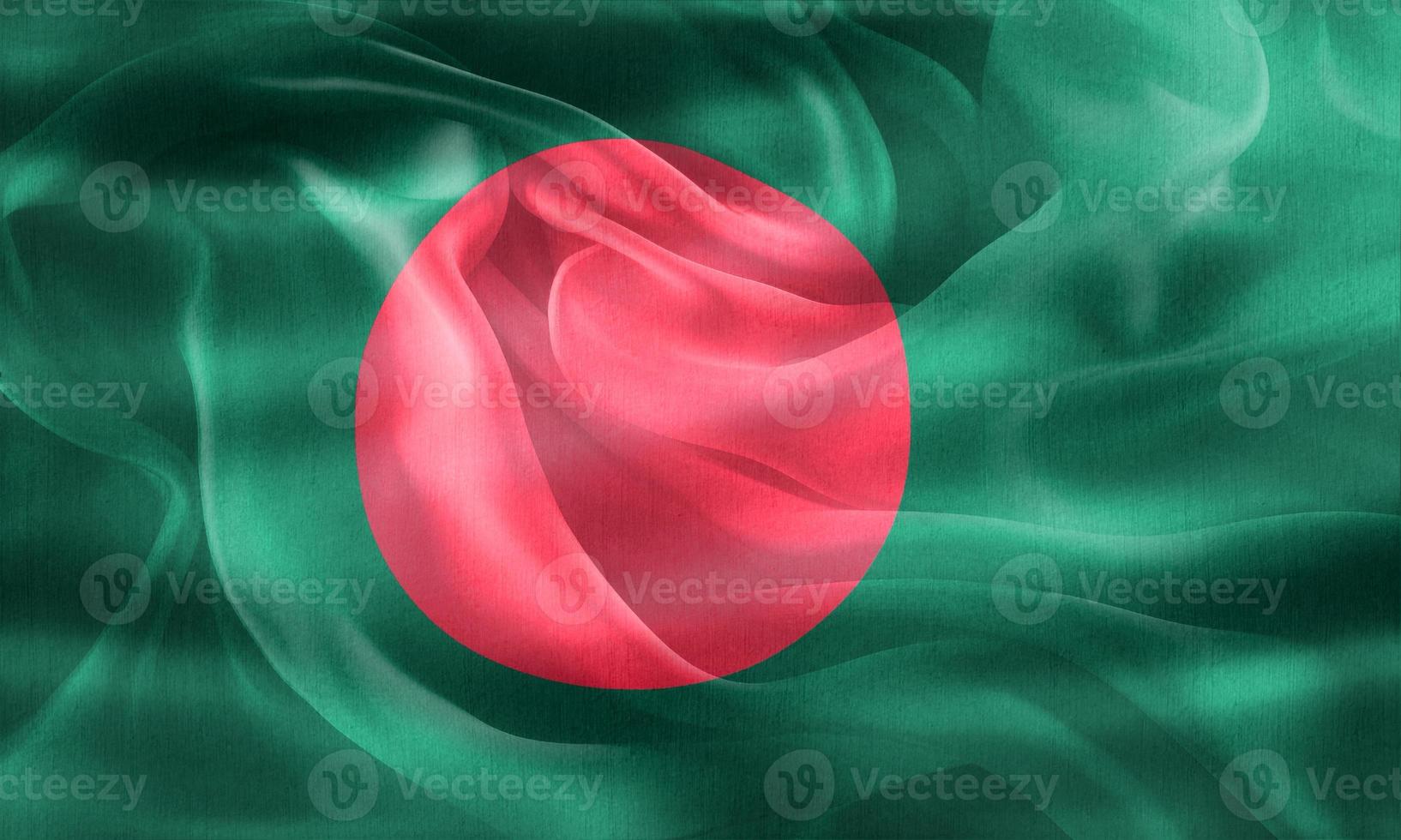 Bangladesh flag - realistic waving fabric flag photo