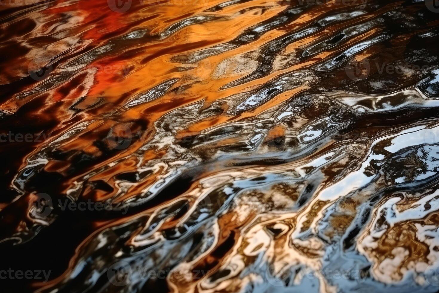 Metallic paint in a water surface background texture created with technology. photo