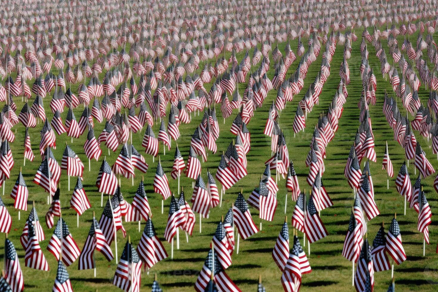 Festive background for the American Memorial Day created with technology. photo