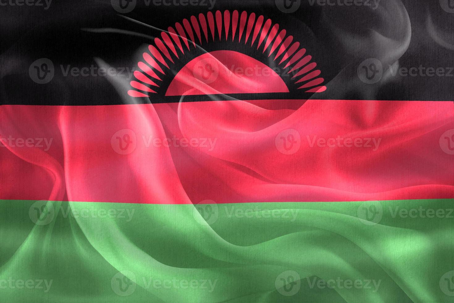 3D-Illustration of a Malawi flag - realistic waving fabric flag photo