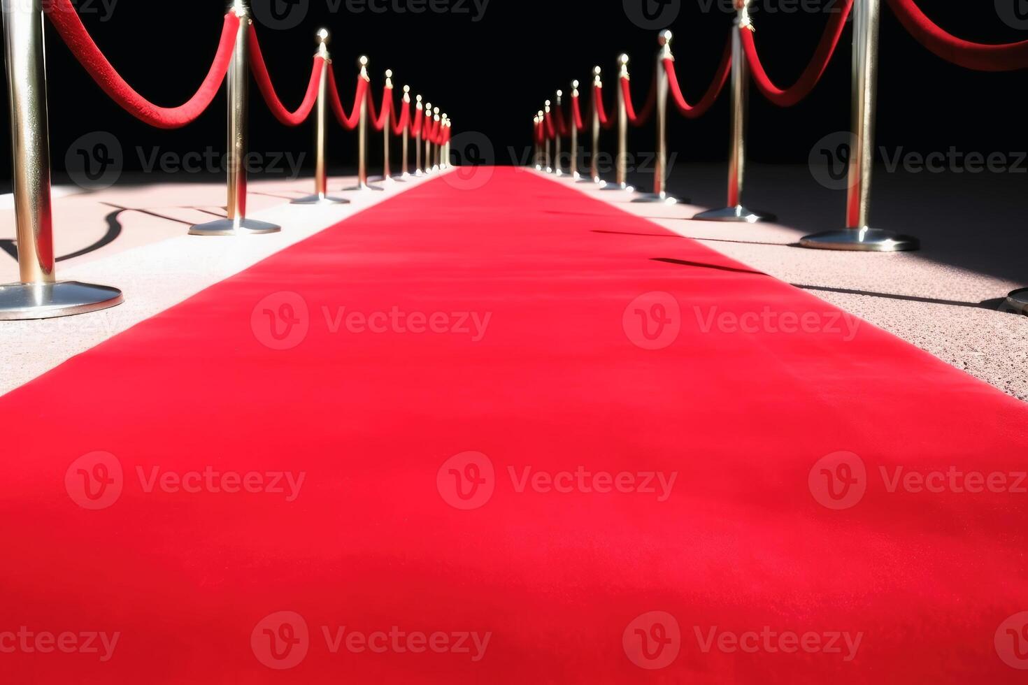 Red carpet low angle view created with technology. photo