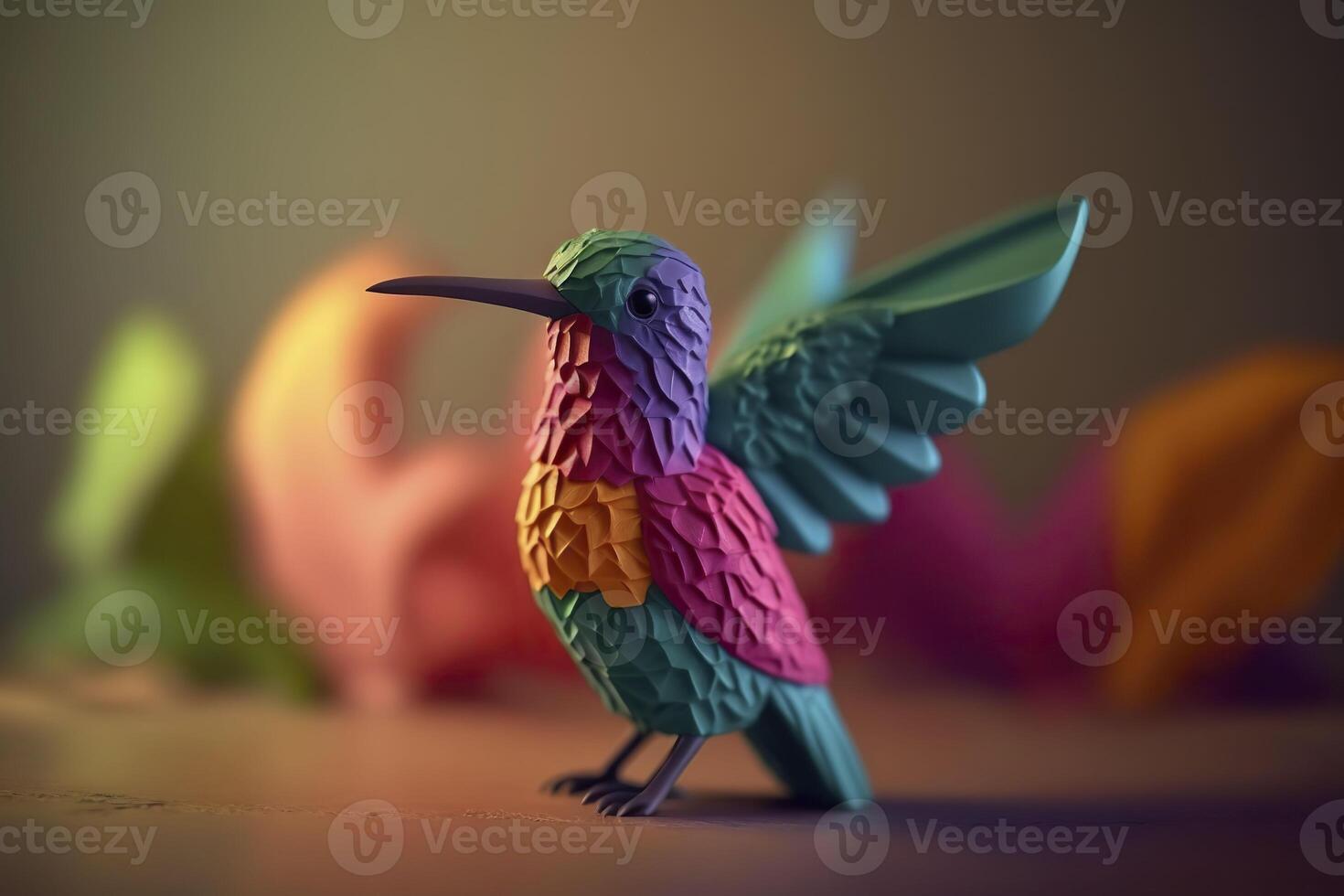 Plasticine hummingbird. . photo