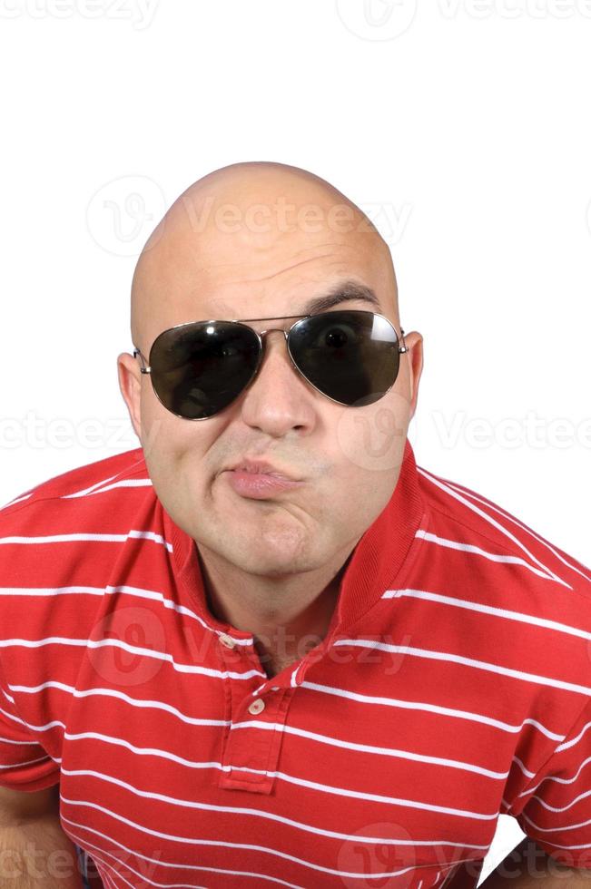 Funny bald concept photo