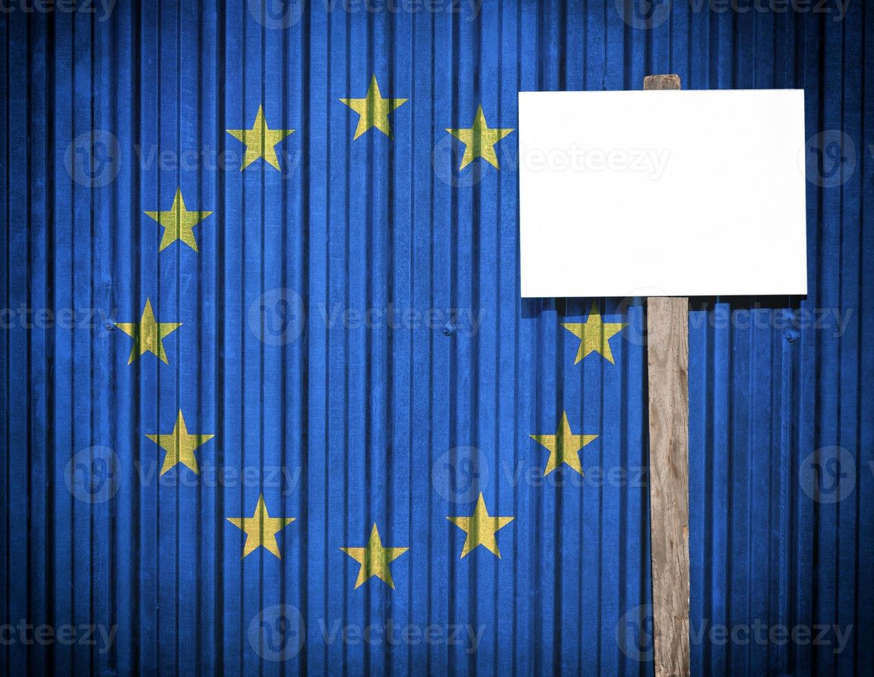 European Union with billboard photo