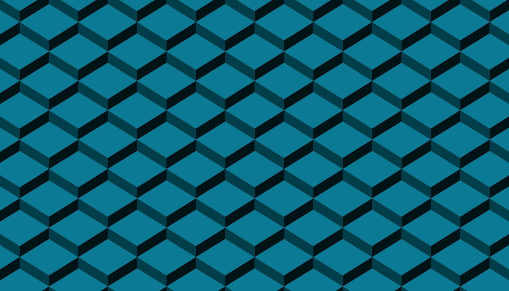 3d shallow cube pattern vector