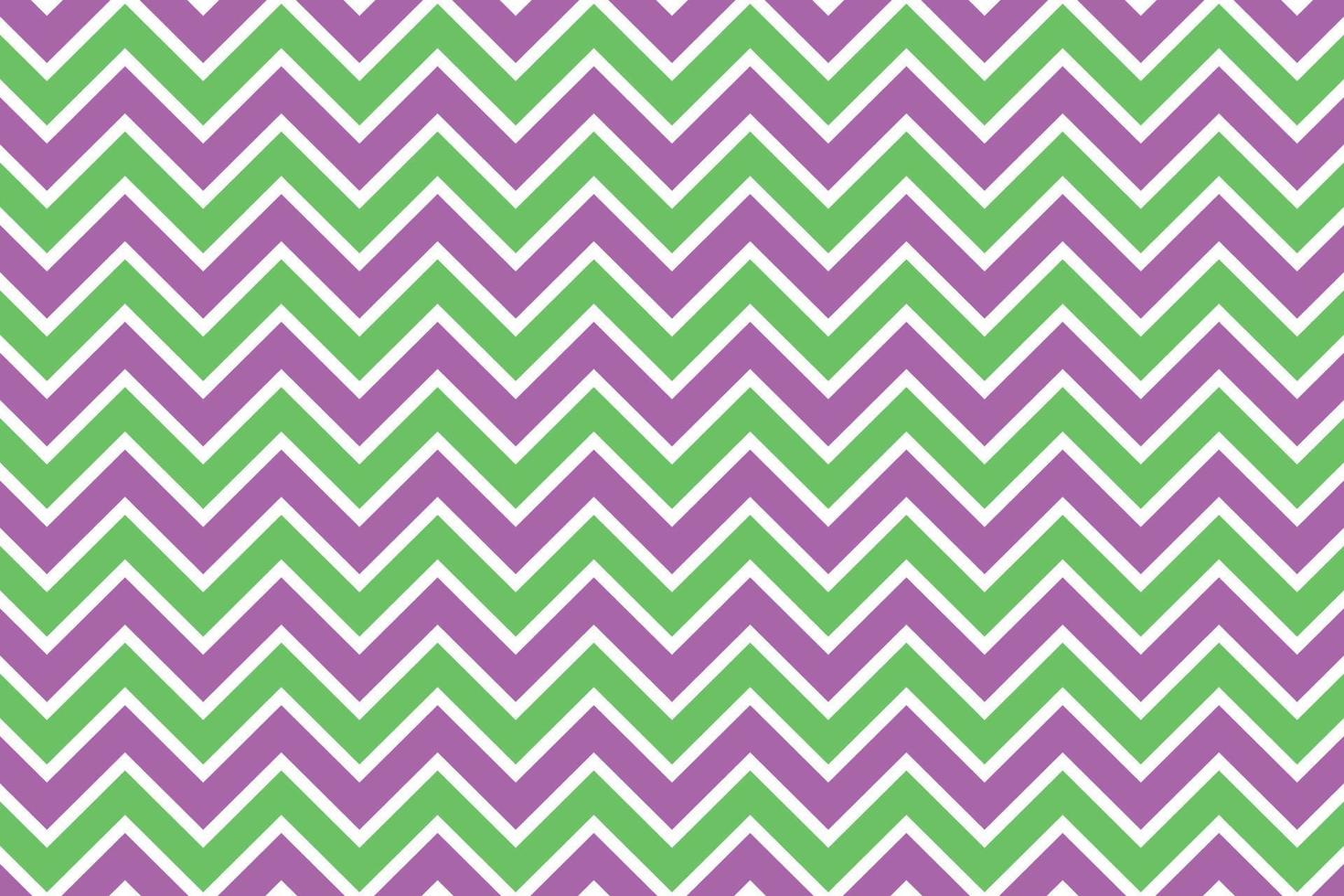 White, green, and purple chevron lines seamless pattern. Herringbone texture vector background.