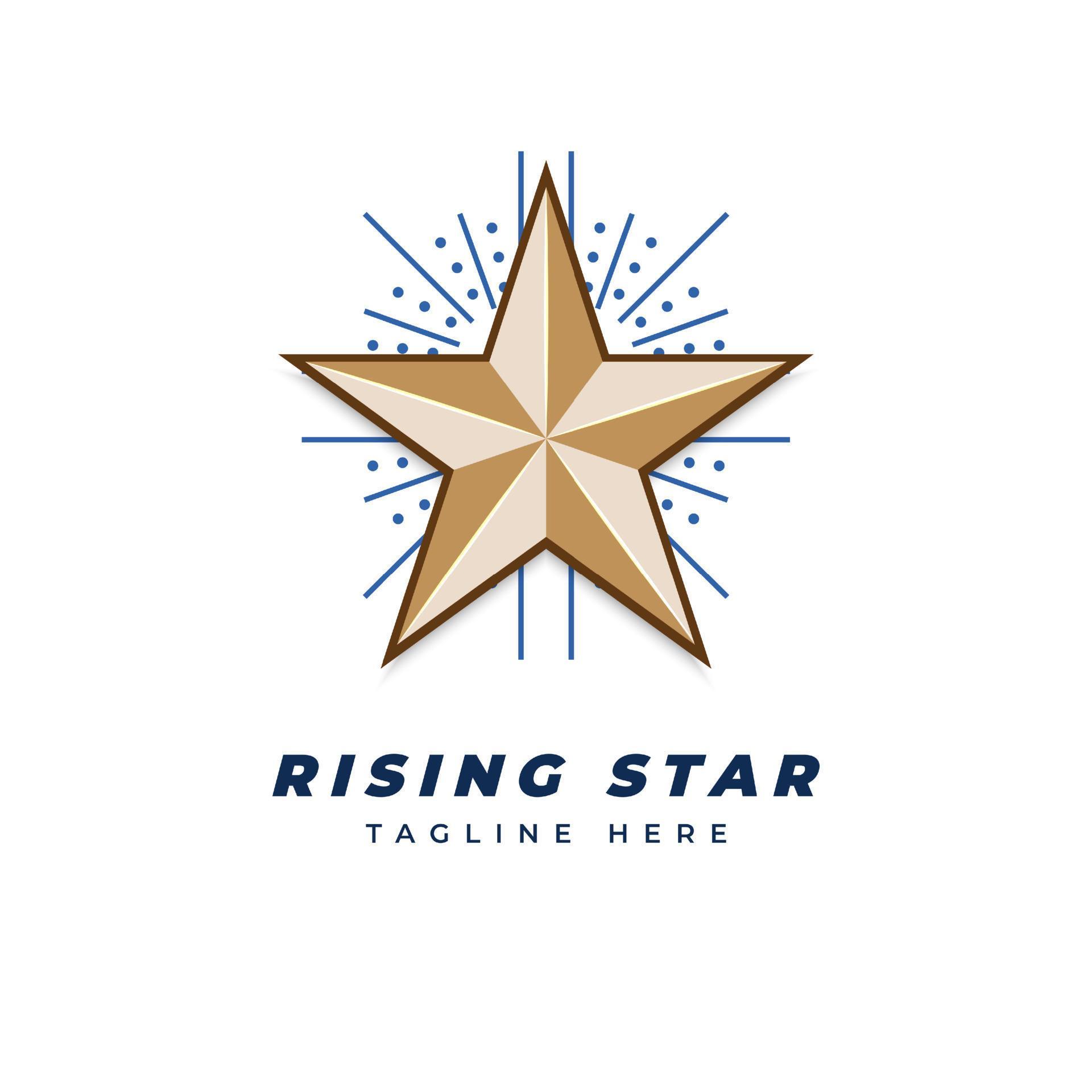 rising star logo design 23193534 Vector Art at Vecteezy 