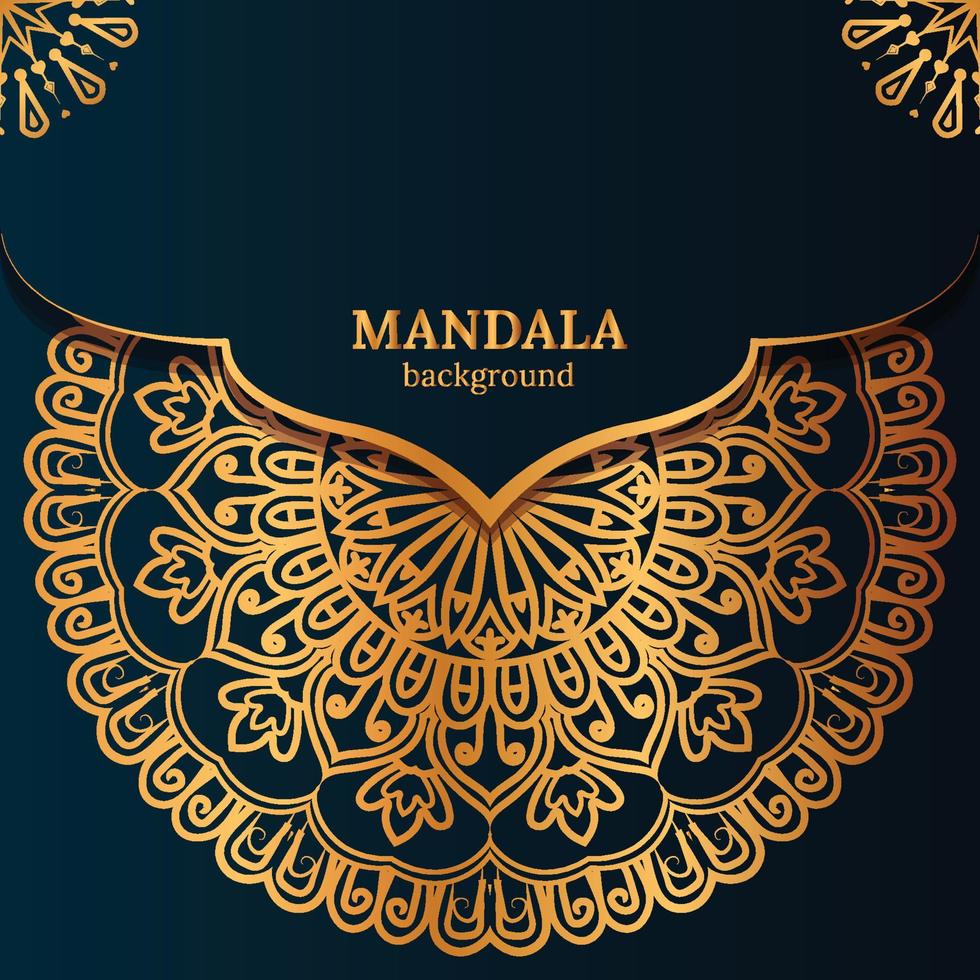 Abstract golden mandala decorative background vector
