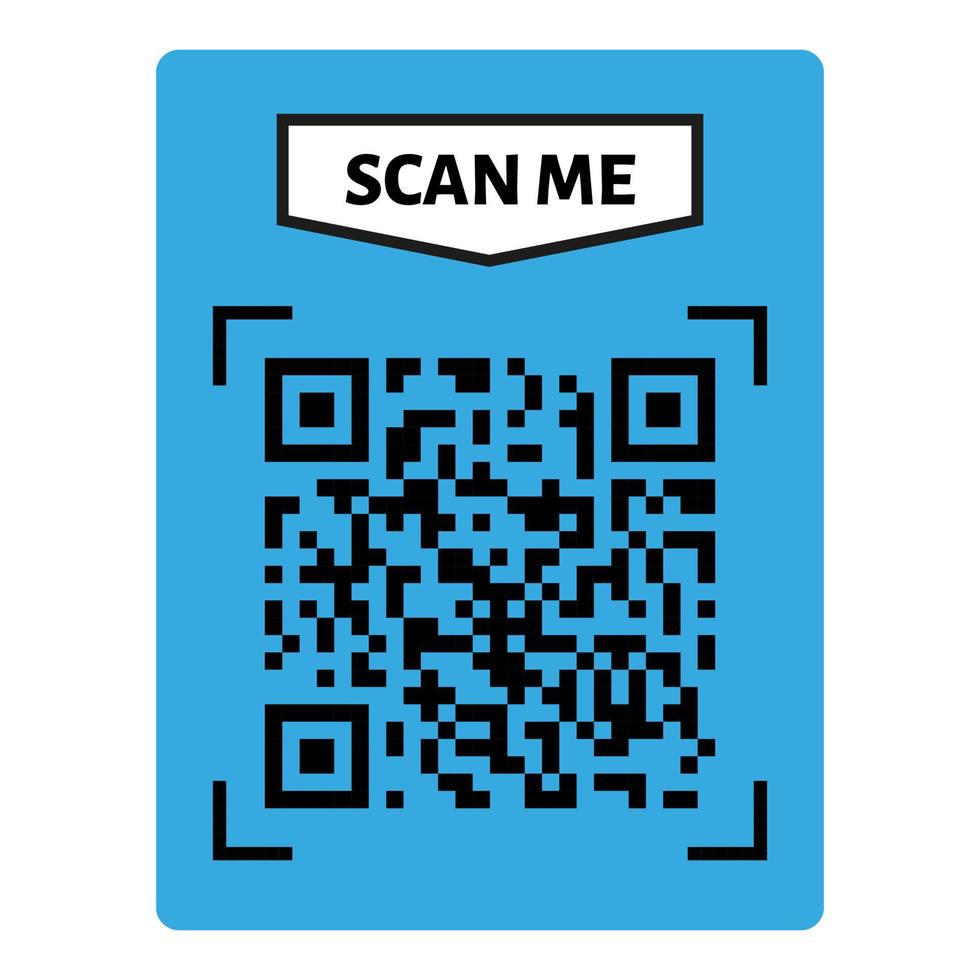 escanear yo qr código diseño. qr código para pago, texto transferir con escanear yo botón. vector ilustración