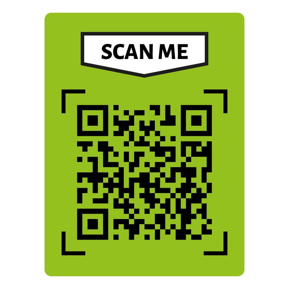 escanear yo qr código diseño. qr código para pago, texto transferir con escanear yo botón. vector ilustración