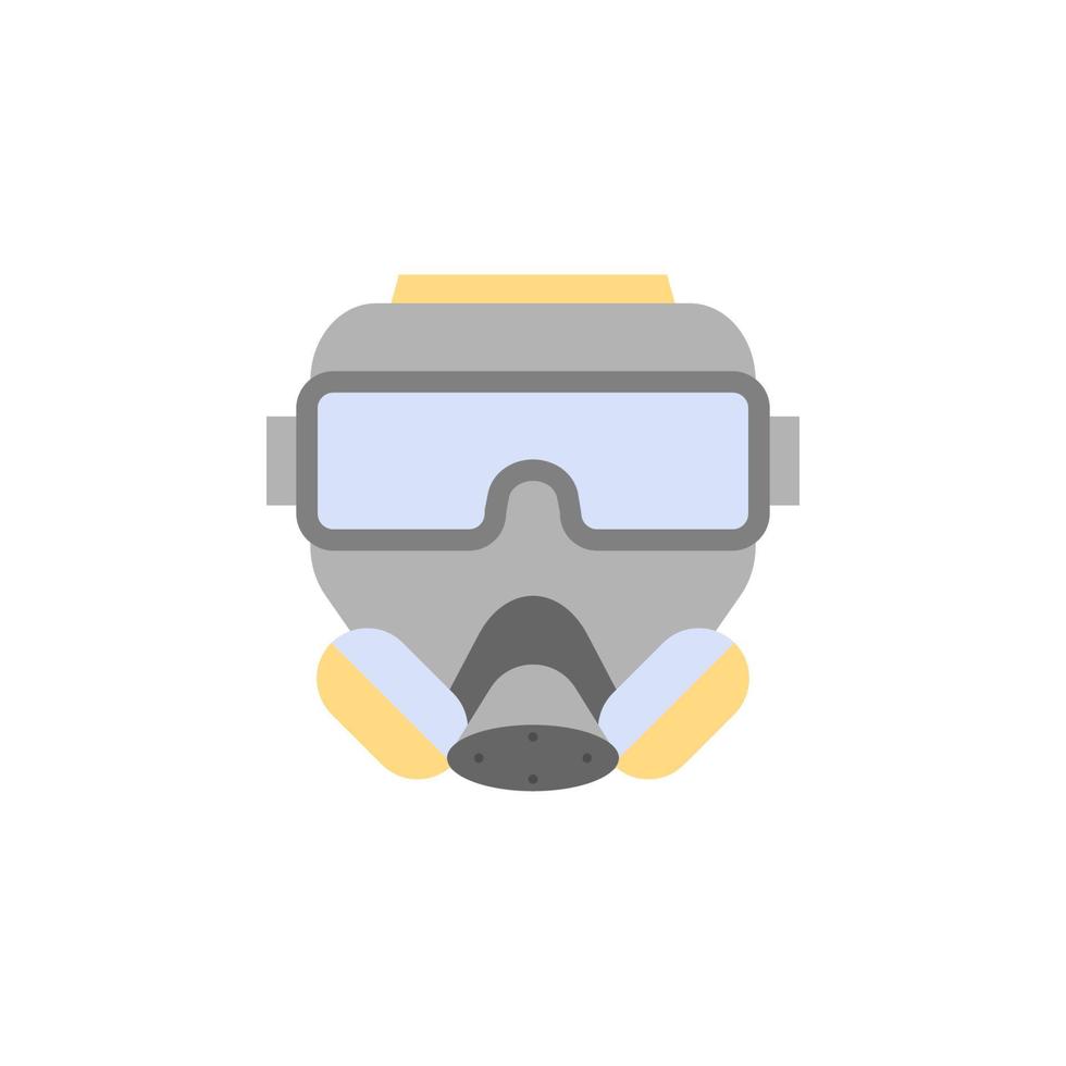 Chemistry, biological hazard color vector icon illustration