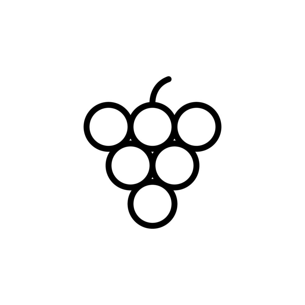 Ilustración de icono de vector de uvas