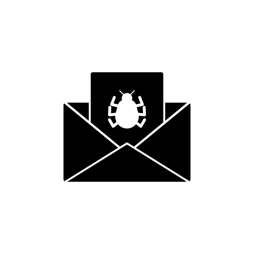 mail virus vector icon illustration