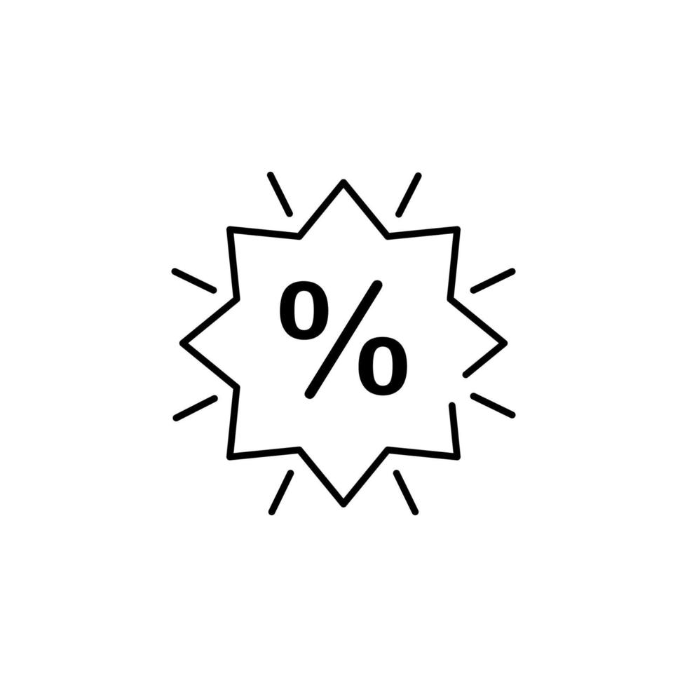 discount in star vector icon illustration