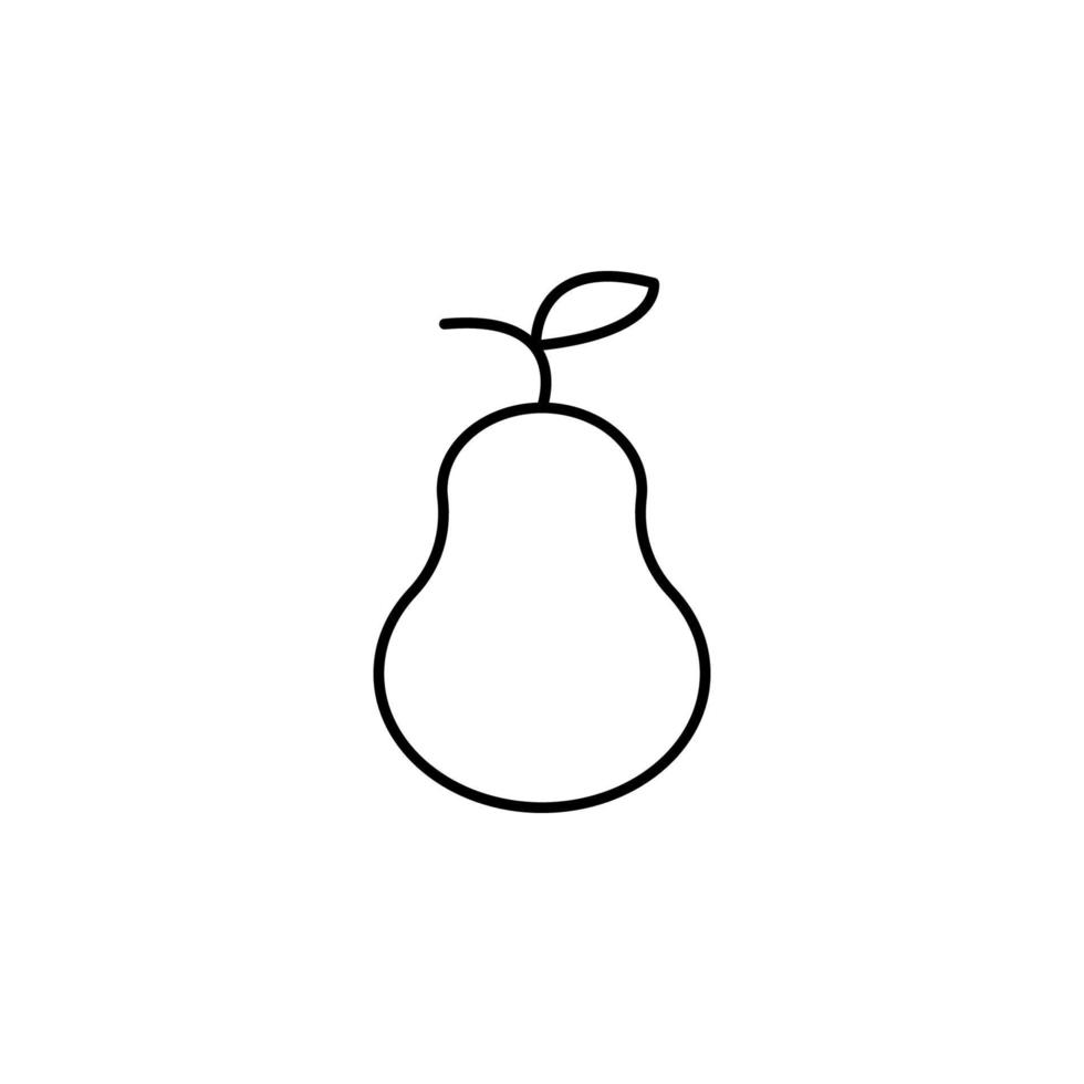 pear line vector icon illustration