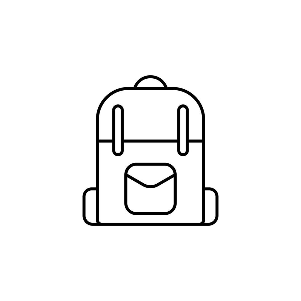 mochila línea vector icono ilustración