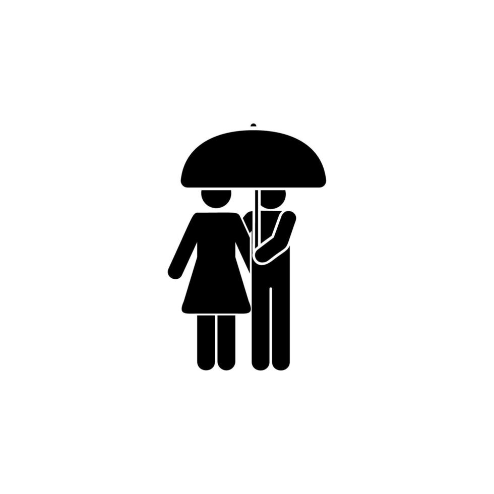 couple under the umbrella vector icon illustration 23193877 Vector Art
