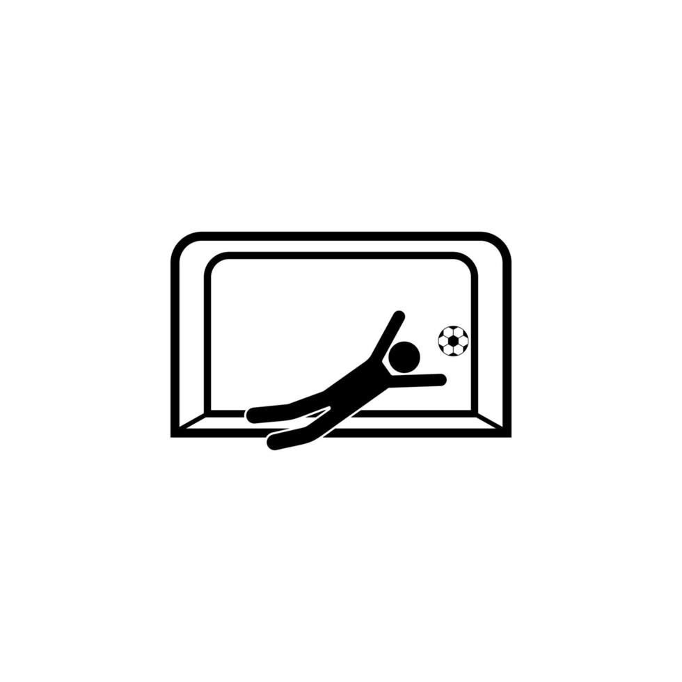 gate and goalkeeper vector icon illustration