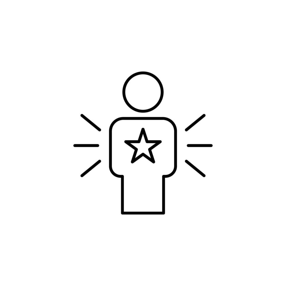 employee, shapes, avatar, star vector icon illustration