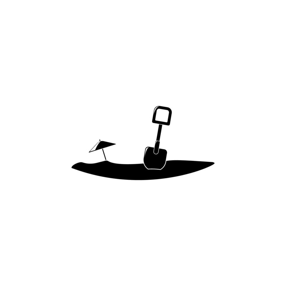 scapula on the beach vector icon illustration