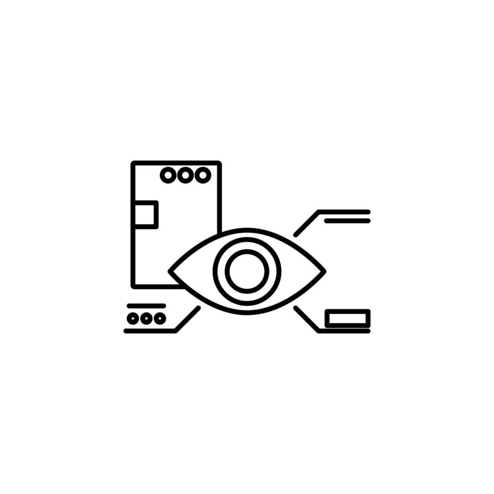 digital ojo vector icono ilustración