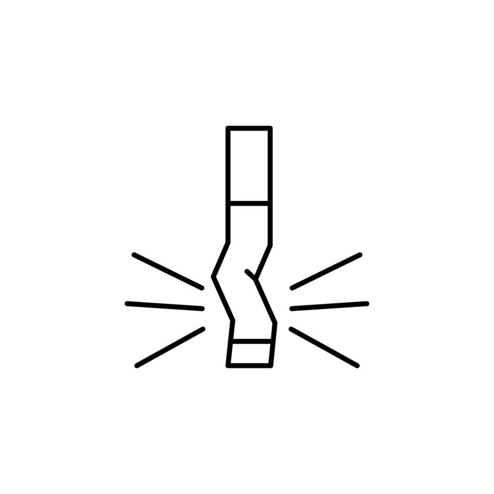 Cigarette, broken vector icon illustration