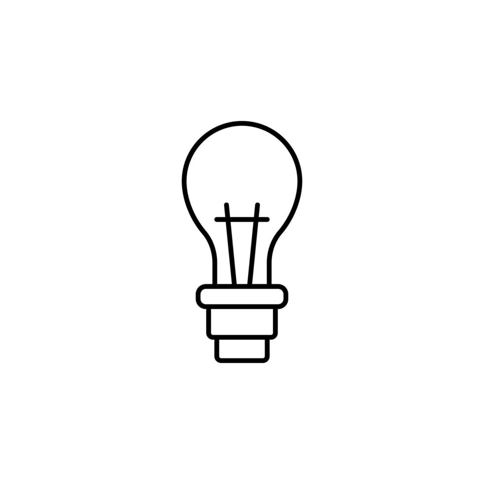 lightbulb, invention, creativity vector icon illustration