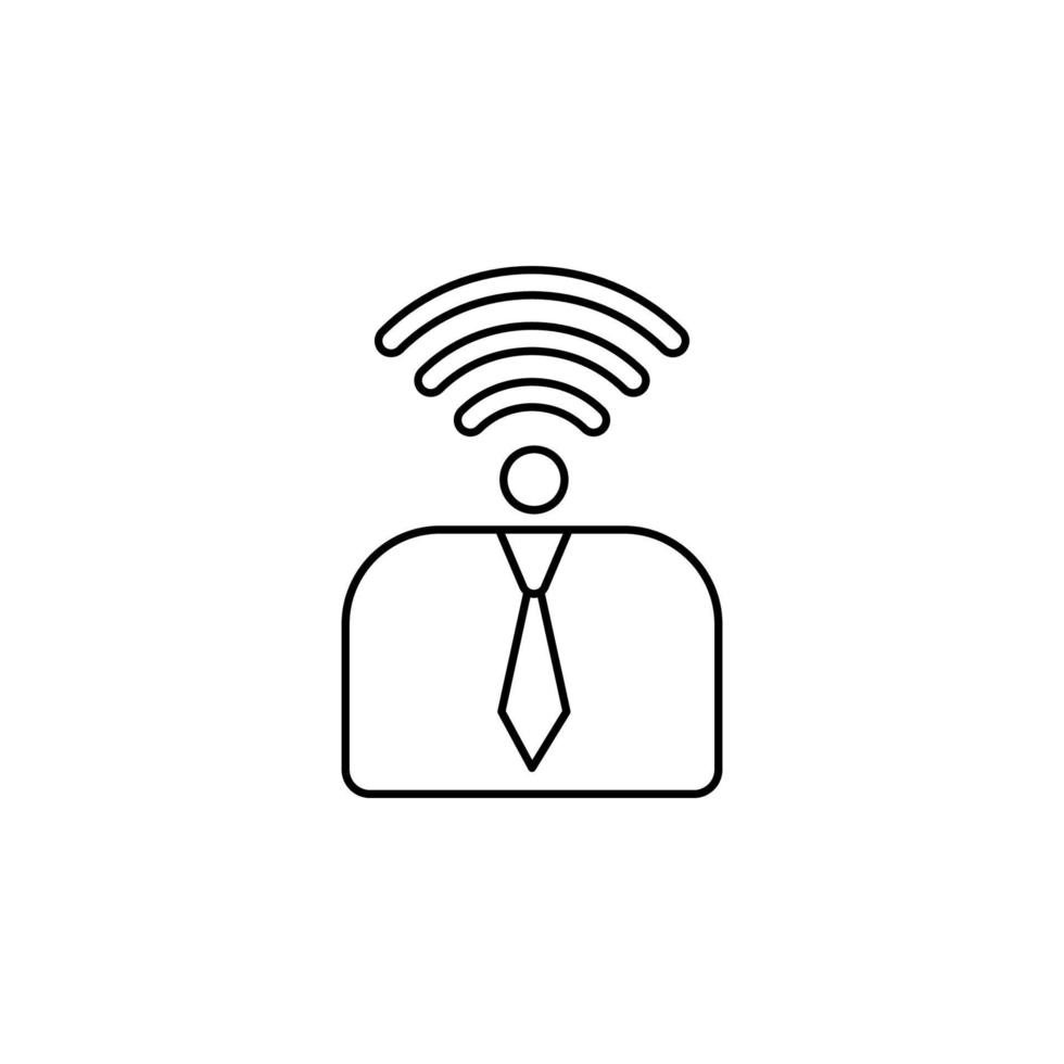 staff communication signal vector icon illustration
