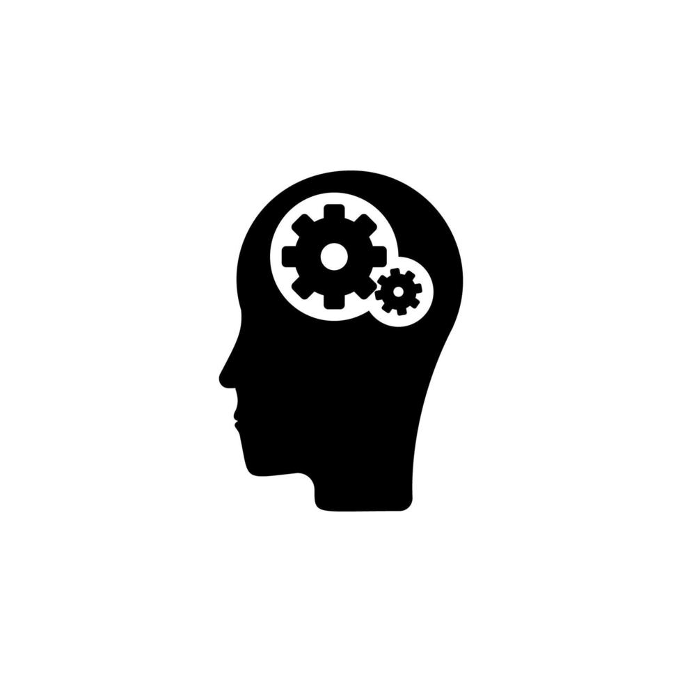mechanism in the head vector icon illustration