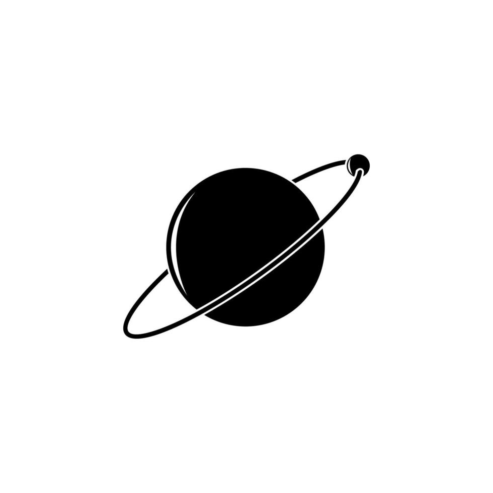 planet and companion vector icon illustration