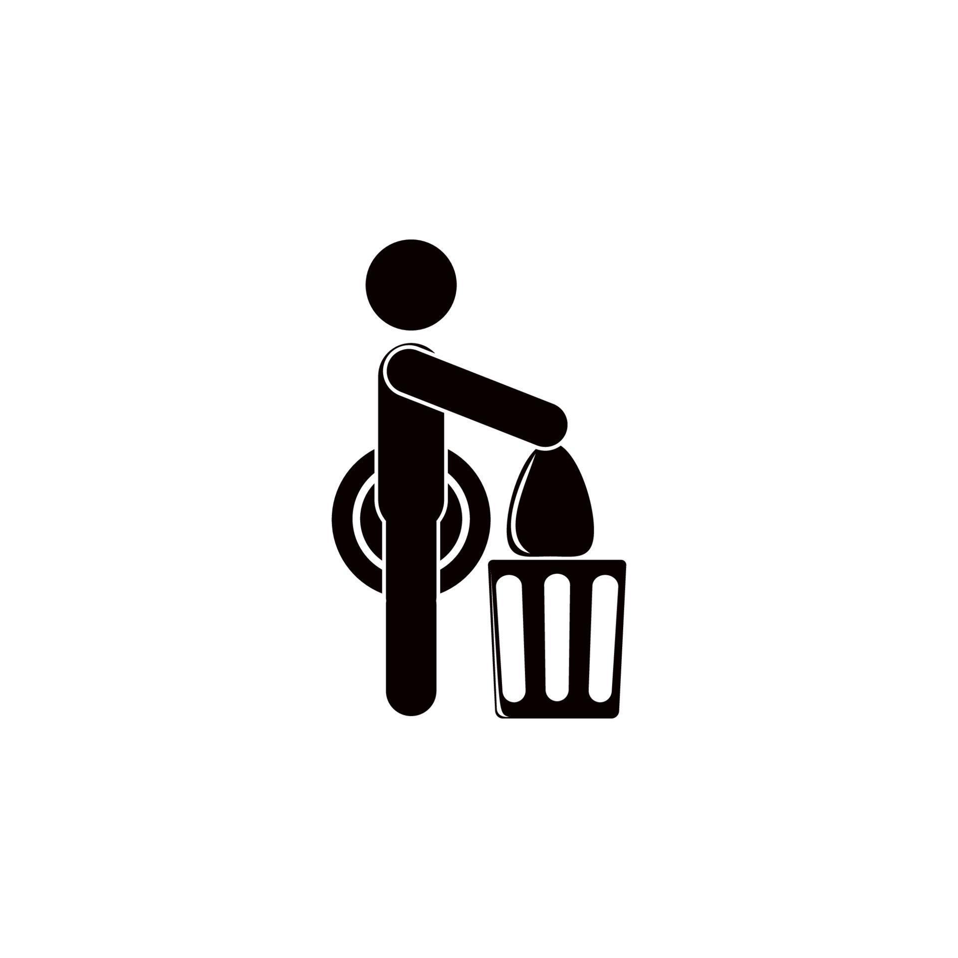 man throws away trash vector icon illustration 23194196 Vector Art at