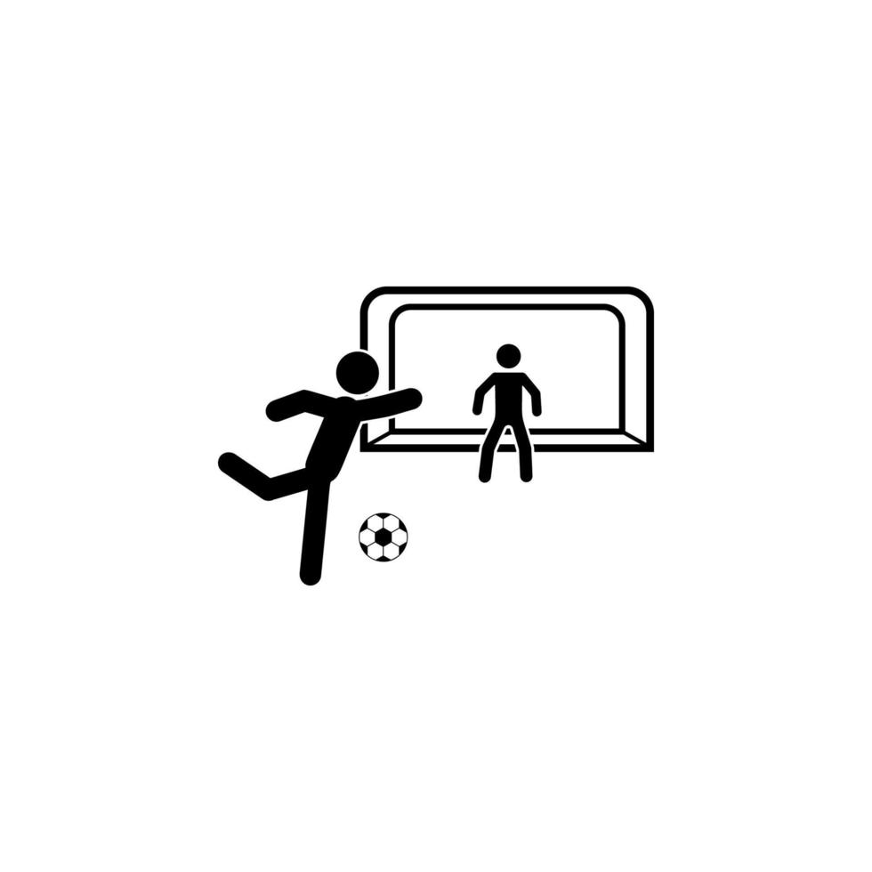 penalties in football vector icon illustration