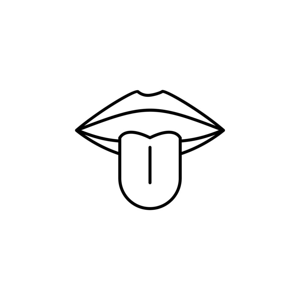 Rock, mouth, lips, tongue vector icon illustration 23194266 Vector Art