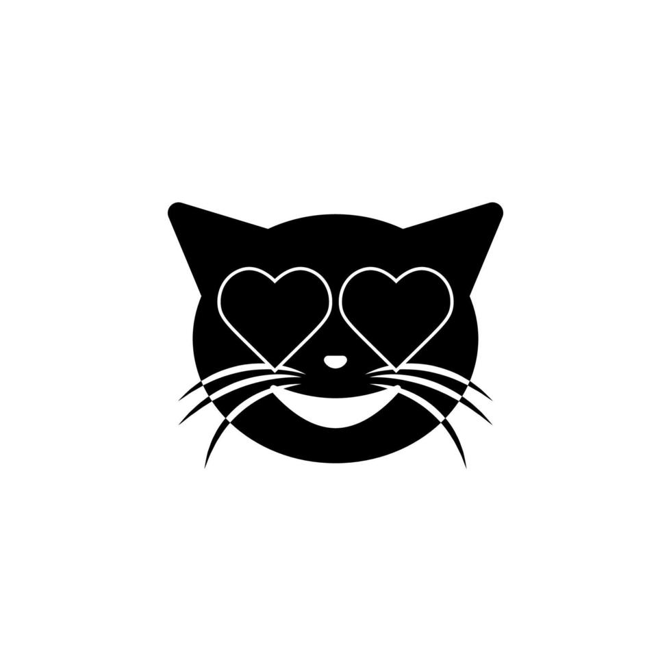 enamorado gato vector icono ilustración