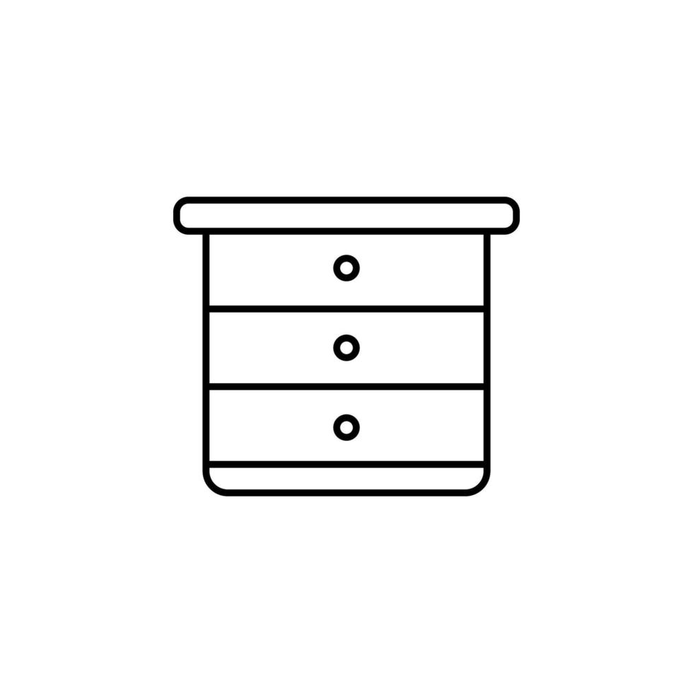 nightstand line vector icon illustration