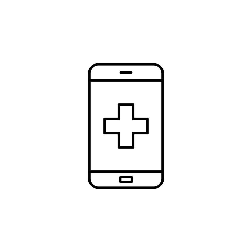 smartphone medical vector icon illustration