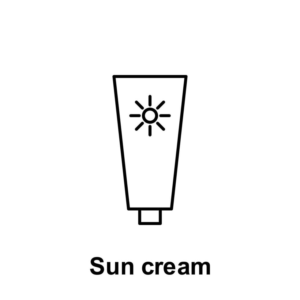 Sun cream vector icon illustration