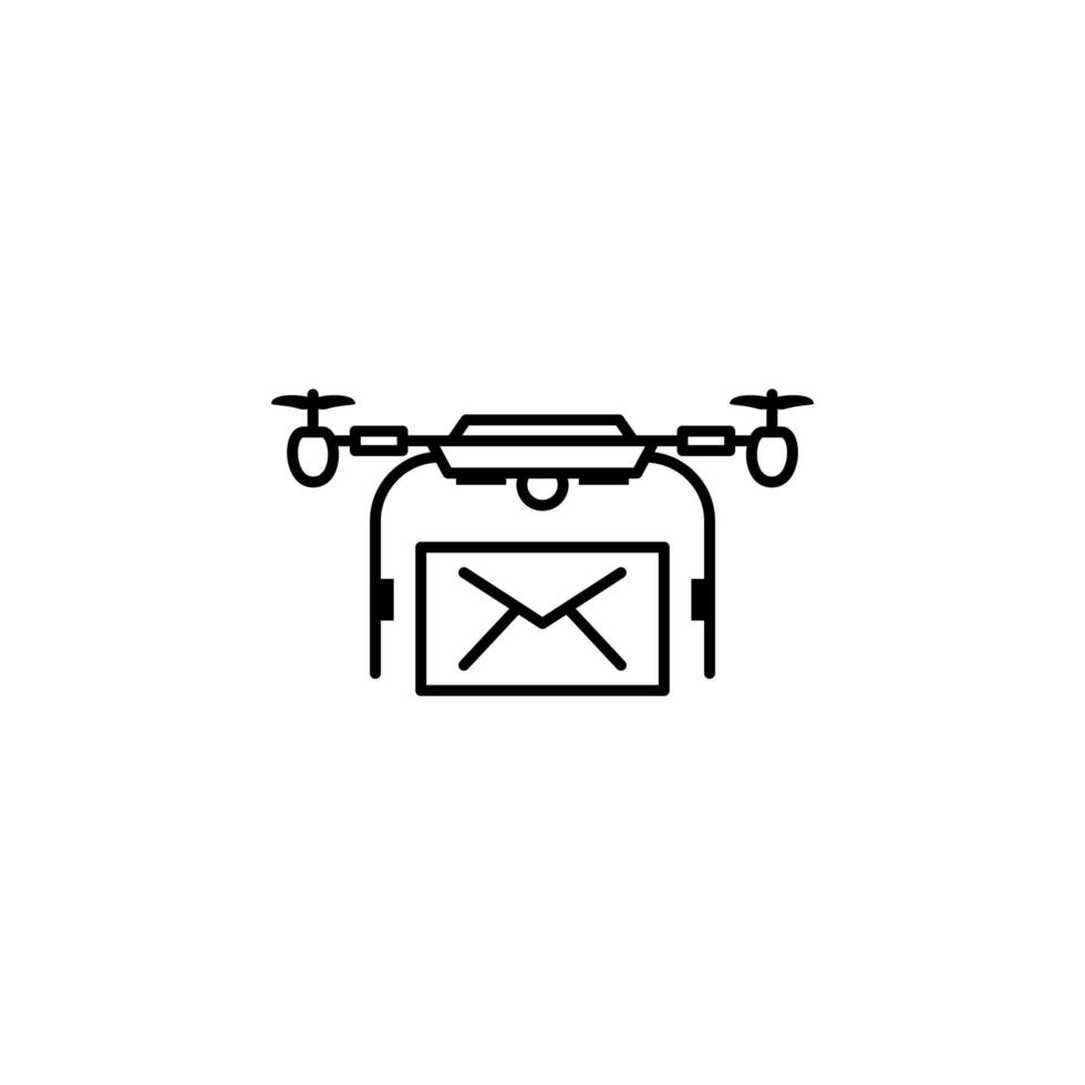 quadcopter, drone, envelope message vector icon illustration