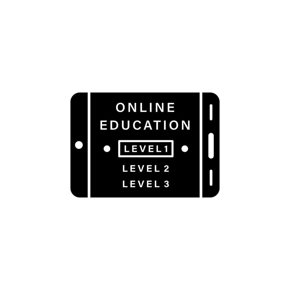 Tablet levels program vector icon illustration