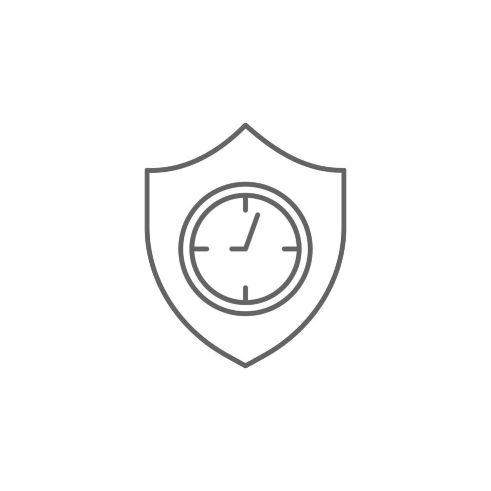 Security, time management vector icon illustration