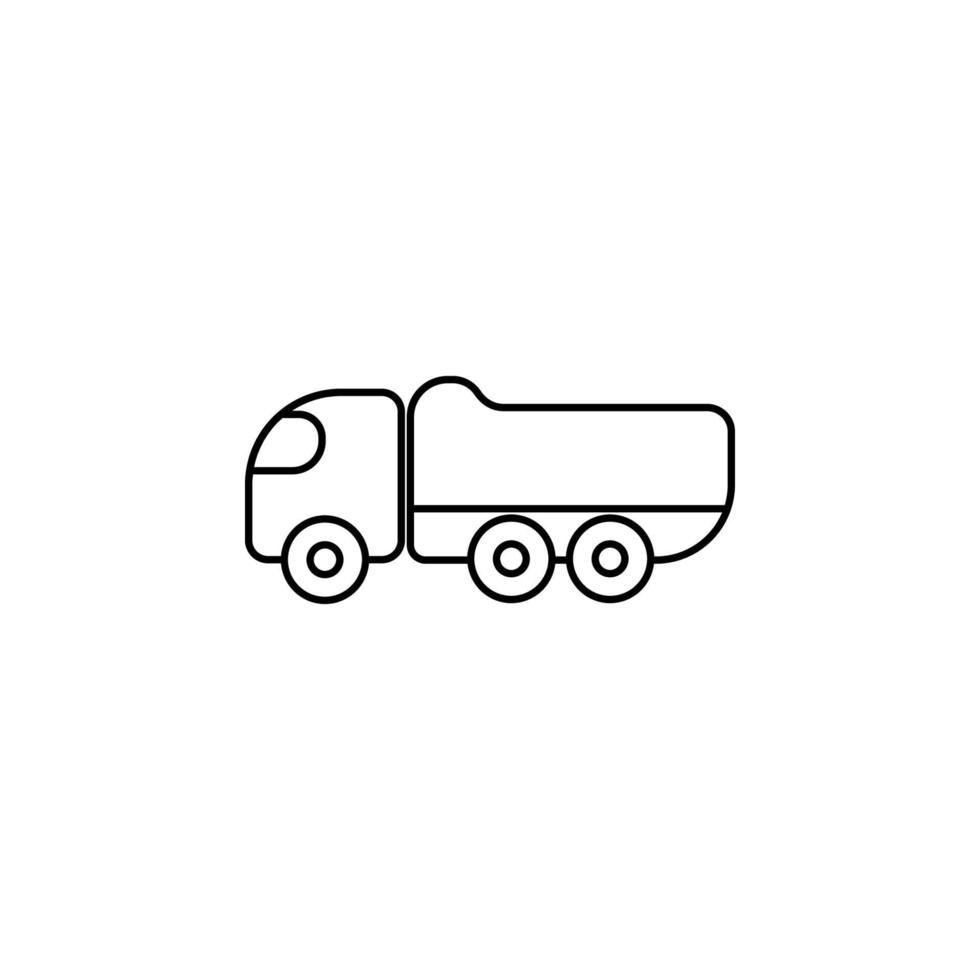 children truck line vector icon illustration