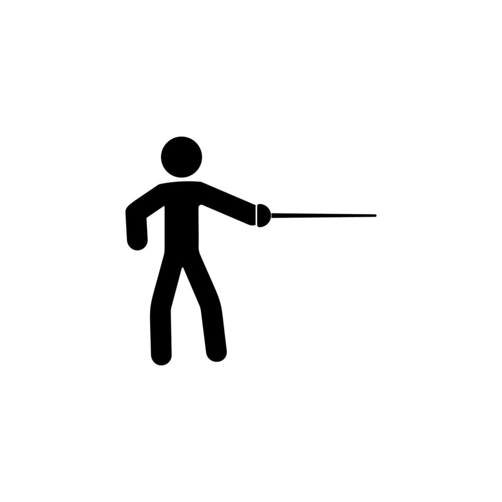 athlete with a sword vector icon illustration
