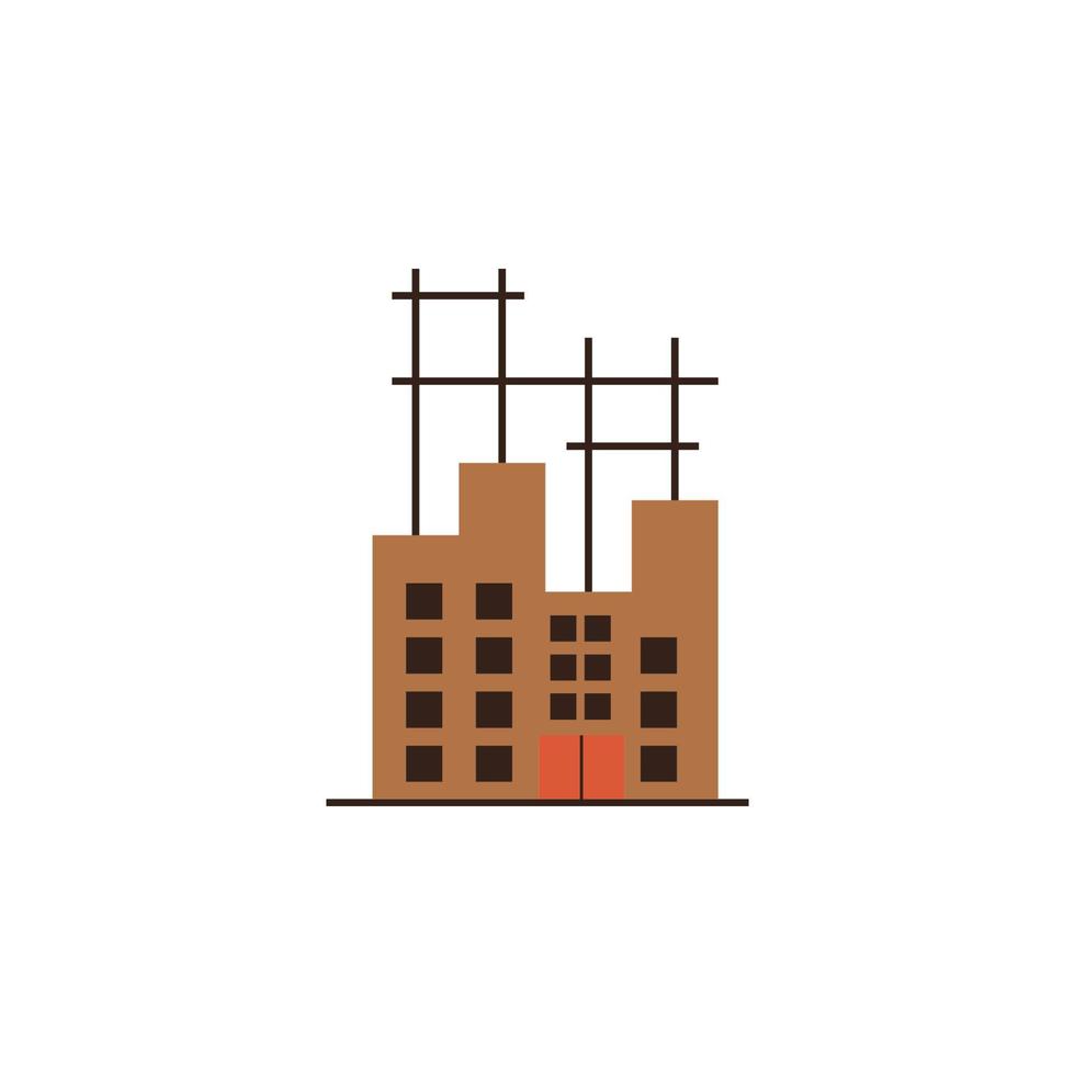 building, industry, architecture vector icon illustration
