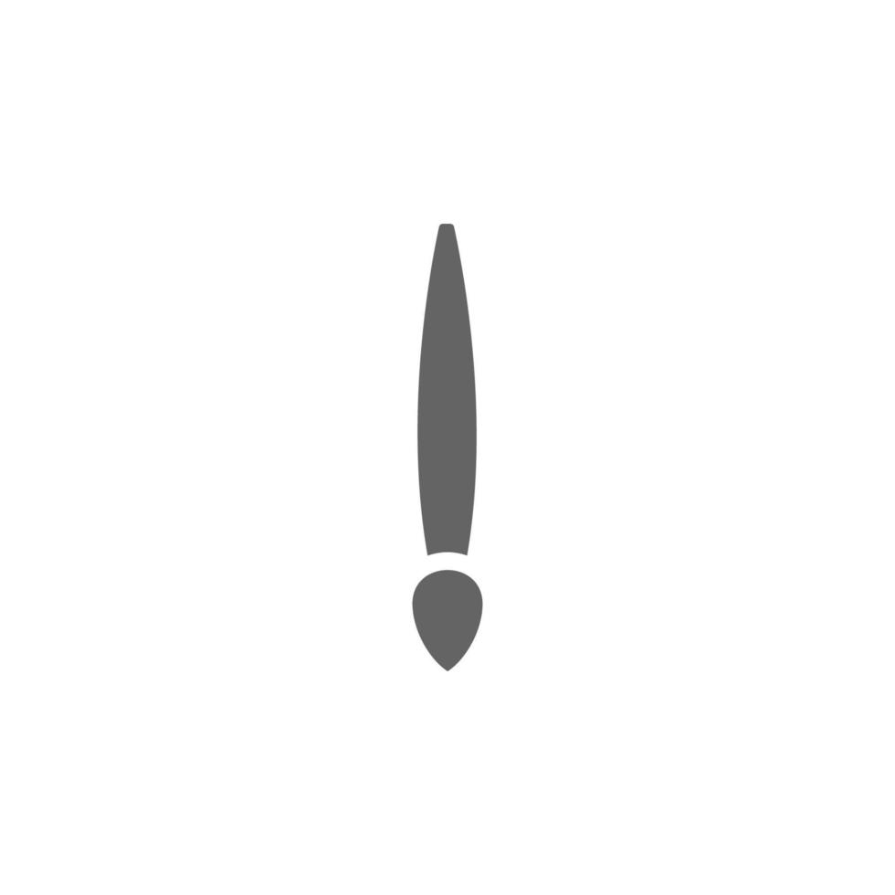 Brush, paintbrush vector icon illustration