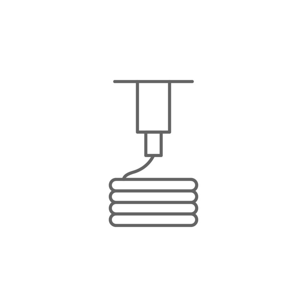 Fused, 3d printing vector icon illustration