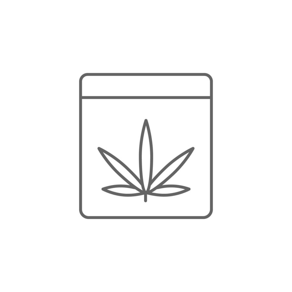 Zip, marijuana vector icon illustration