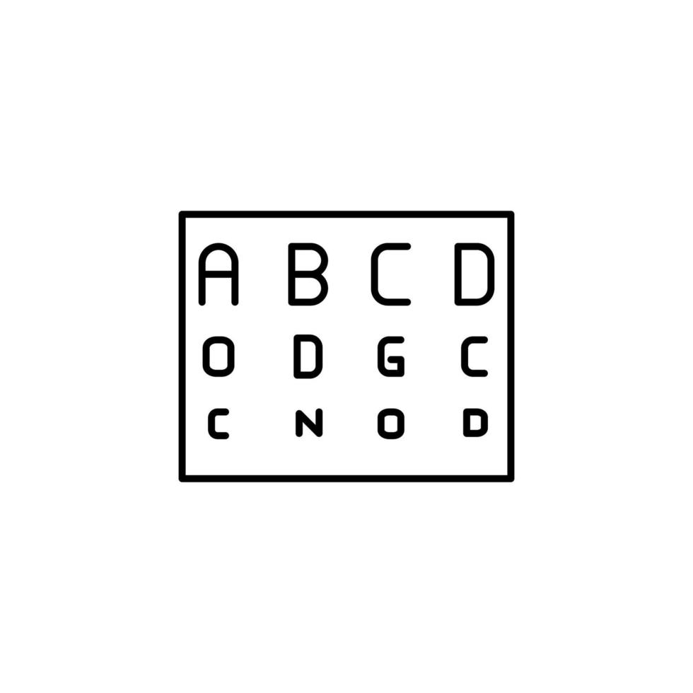 letras prueba tablero vector icono ilustración